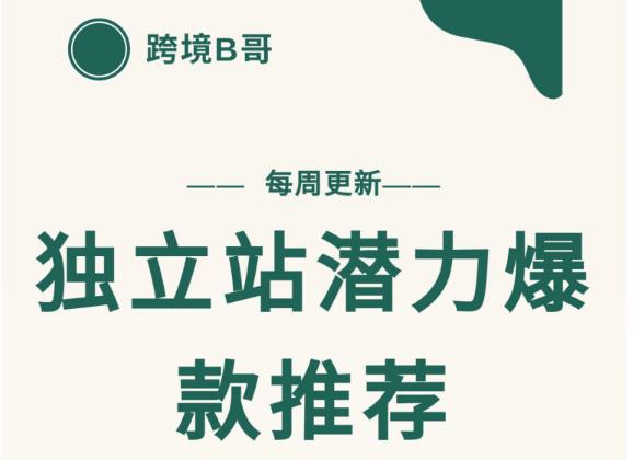 【跨境B哥】独立站潜力爆款选品推荐，测款出单率高达百分之80（每周更新）-搞钱帮