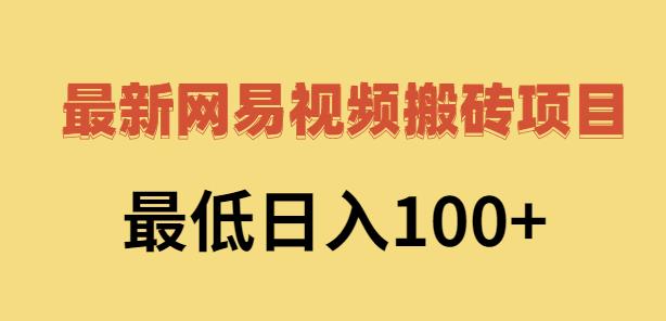 2022网易视频搬砖赚钱，日收益120（视频教程 文档）-搞钱帮