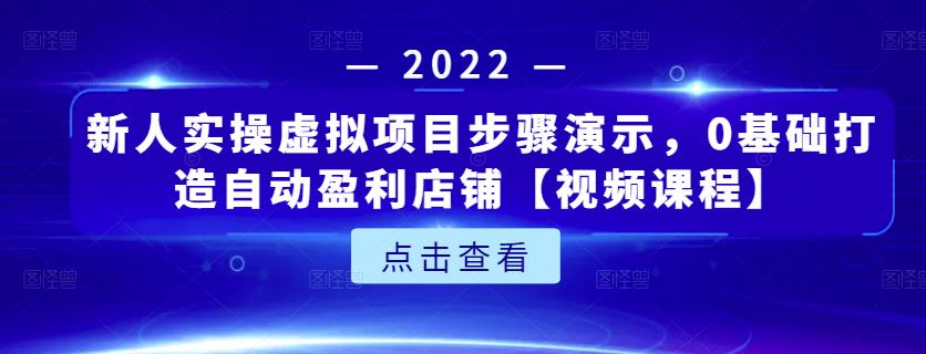 新人实操虚拟项目步骤演示，0基础打造自动盈利店铺【视频课程】-搞钱帮