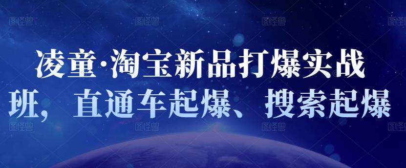 凌童·淘宝新品打爆实战班，直通车起爆、搜索起爆-搞钱帮