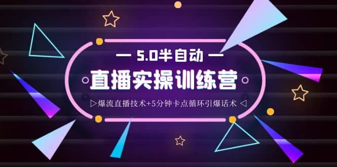 蚂蚁·5.0半自动直播2345打法，半自动爆流直播技术 5分钟卡点循环引爆话术-搞钱帮