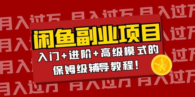 月入过万闲鱼副业项目：入门 进阶 高级模式的保姆级辅导教程-搞钱帮