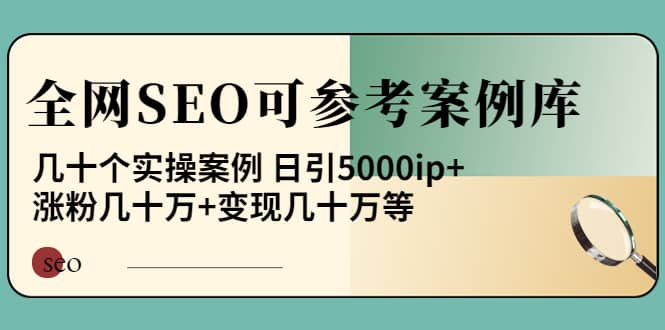 《全网SEO可参考案例库》几十个实操案例-搞钱帮