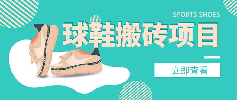 外面收费998的球鞋搬砖项目【详细教程 资源渠道】-搞钱帮
