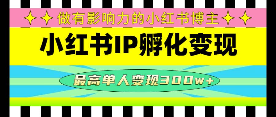某收费培训-小红书IP孵化变现：做有影响力的小红书博主-搞钱帮