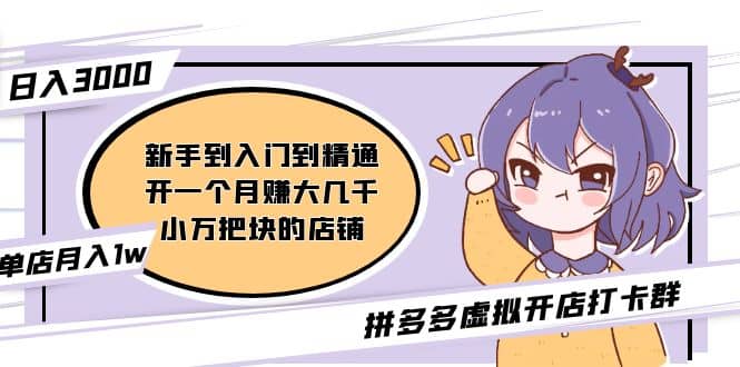 拼多多虚拟开店打卡群：入门到精通（昨日群里有小伙伴3000 ）2月26更新-搞钱帮