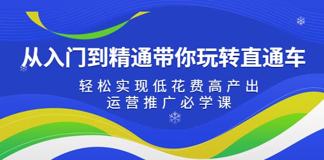从入门到精通带你玩转直通车：轻松实现低花费高产出，35节运营推广必学课-搞钱帮