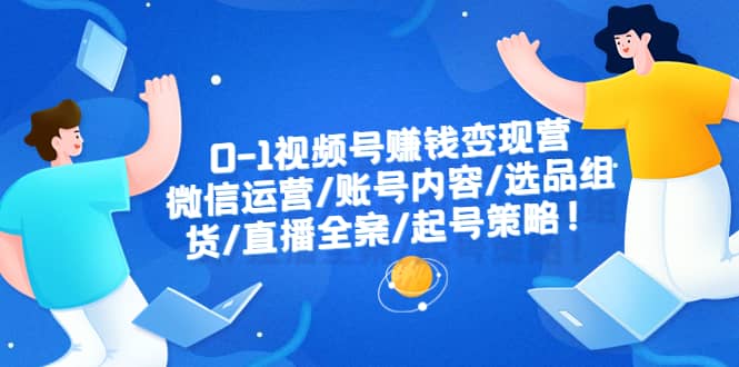 0-1视频号赚钱变现营：微信运营-账号内容-选品组货-直播全案-起号策略-搞钱帮