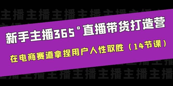 新手主播365°直播带货·打造营，在电商赛道拿捏用户人性取胜（14节课）-搞钱帮