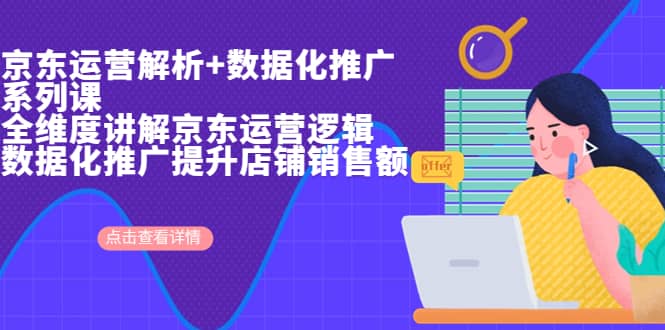 京东运营解析与数据化推广系列课，全维度讲解京东运营逻辑 数据化推广提升店铺销售额-搞钱帮