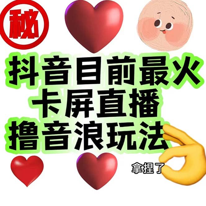 外面收费1980抖音卡屏直播玩法 一个抖音号可以撸几百到几千不等【详细玩法】-搞钱帮