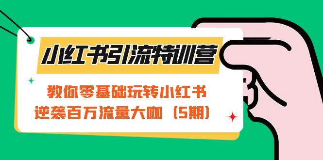 小红书引流特训营-第5期：教你零基础玩转小红书，逆袭百万流量大咖-搞钱帮